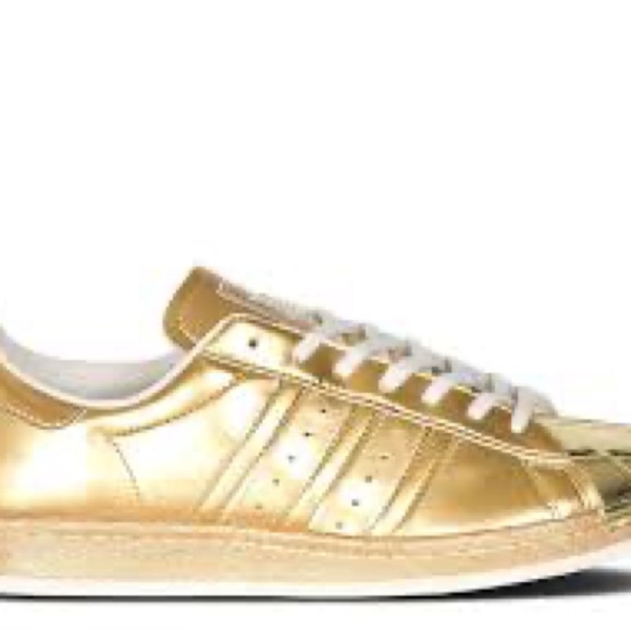 ADIDAS ORIGINALS SUPERSTAR 80S METAL "GOLD"
GOLD MET./GOLDMET./OFFWHITE Size 6.5 - Picture 3 of 15